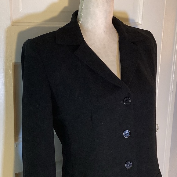 Vintage Danny & Nicole NY Women's Long Black Jacket and Dress XS - S 3 Button - Picture 4 of 16